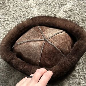 Brown Shearling Hat